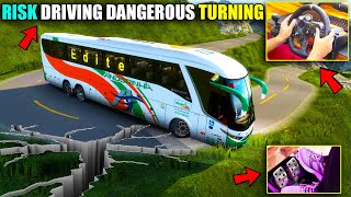 Bus Driving On Very Dangerous Risk Turning Roads Omg  Gameplay With Logitech G29 [upl. by Sandry]