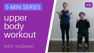 5 MINUTE UPPER BODY CHAIR WORKOUT  Seniors Beginners [upl. by Rahas128]