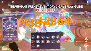 Genshin Impact  Triumphant Frenzy Event Day 2 Gameplay Guide  Plunge Diluc Xiao Ayaka Trail [upl. by Ashok]