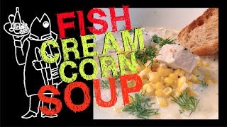 Fish Soup Recipe 😮How To Cook Yellowtail Recipe 🎣Cream Corn Soup With Homemade Fish Stock [upl. by Adnilg55]