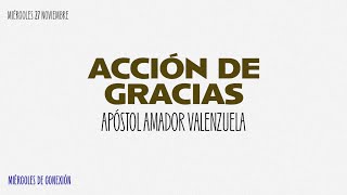 ACCIÓN DE GRACIAS  Apóstol Amador Valenzuela [upl. by Yespmed]