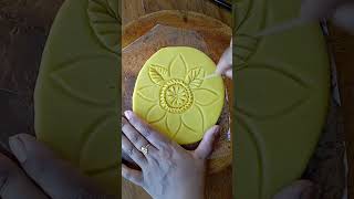 Flower Nokshi pitha  Easy nokshi pitha recipe  Nokshi pitha design  নকশি পিঠা nokshipitha [upl. by Irrab556]