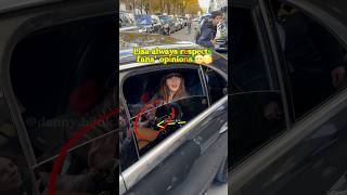 Lisas reaction when a fan asked her to roll down her car window lisa blackpink [upl. by Acima]