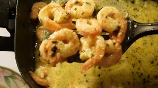 cooking Shrimp Scampi from frozen to cooked [upl. by Eatnwahs]