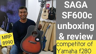 Saga sf600c guitar review  Mrp 8990 best guitar at this price  competitor to Yamaha f280 [upl. by Aihsiek519]