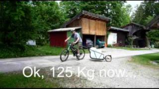 Aevon Bicycle Single Wheel Trailer LoadTest  125Kg [upl. by Ephraim]