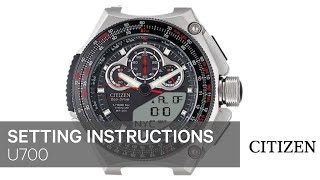 Citizen Watch Setting Instruction — U700 [upl. by Divine]