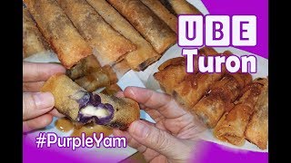 FILIPINO SNACK  How to make Camote Ube Turon with Special Sauce  PANG NEGOSYO Recipe [upl. by Airamat]