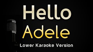 Hello  Adele Karaoke Songs With Lyrics  Lower Key [upl. by Pfaff40]