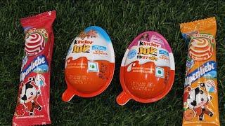 ASMR kinder Joy with alpenliebe lollipop unboxing satisfying video asmr asmrunboxing [upl. by Fernandez]