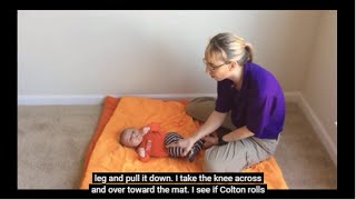 Rolling Back to Side Head Control Pediatric PT Strengthening for Babies 6 [upl. by Ylagam]