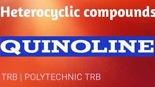 Quinoline  synthesis  properties  tamil  SANTHOSHCHEMISTRY [upl. by Linc]