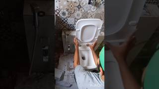 WallHung Toilet with Slim Soft Seat Cover Installationyoutubeshorts sangamner plumber [upl. by Anirol]