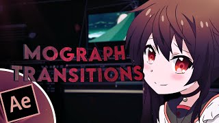 Mograph Transitions  After Effects AMV Tutorial [upl. by Ikey]