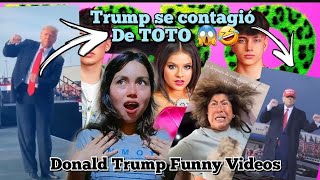 DONALD TRUMP BAILANDO 🤣 TOTO Y BOMBOM De karina y Hugo 😱😄 Trump Funny Videos  SoyDinsy [upl. by Eillas980]