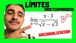 LÍMITES INDETERMINADOS Método de Racionalización 🤨 3 PASOS [upl. by Inavihs]