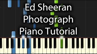 Ed Sheeran  Photograph Tutorial How To Play on Piano [upl. by Lari]