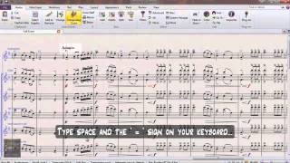 How to add Tempo and Metronome Markings in Sibelius 7 [upl. by Saile]