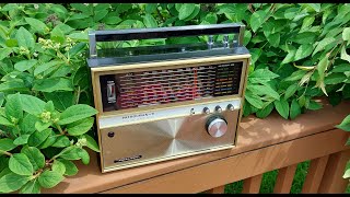 THE RAREST GOLD TONE EDITION VINTAGE REALISTIC PATROLMAN 9 RADIO Excellent condition [upl. by Berkie]