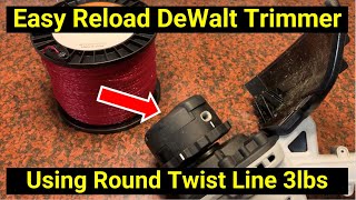 How to Reload your DeWalt 20v String Trimmer DCST922B and others with Hipa Replacement Line [upl. by Kedezihclem]