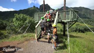 Zipline Tour at Kualoa Ranch [upl. by Shelba584]