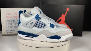 Air Jordan 4 Retro quotMilitary Bluequot Review from Topkickss [upl. by Ninaj]