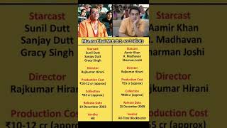 Munna Bhai MBBS vs 3 Idiots 😱Comparison Hit Or Flop 😱Reels Shorts Trending Bollywood viral Trend [upl. by Ayotaj475]