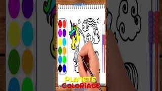 Comment dessiner et colorier une licorne  How to draw and color a Unicorn [upl. by Yelnoc]