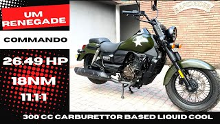 UM RENEGADE COMMANDO 300 Motorcycle Review With Sound Test [upl. by Carline905]