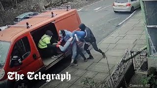 Shocking moment a kidnap is caught on camera in West Yorkshire [upl. by Erdnaed]