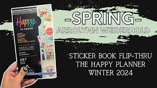 Spring  Sticker Book FlipThru  The Happy Planner Winter 2024 [upl. by Fontes875]