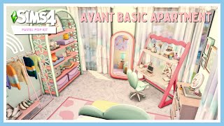 AVANT BASIC APARTMENT ft The Sims 4 Pastel Pop Kit  No CC Speed Build [upl. by Yhtak]