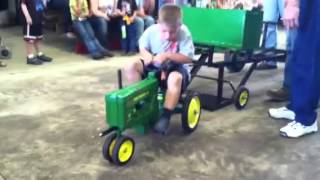 Isaiah Crouch wins the 2013 Kiddy Tractor Pull Richland County Fair [upl. by Bing]