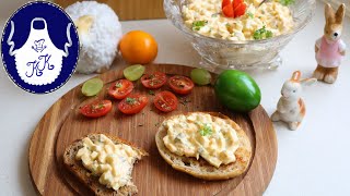 Eiersalat mit geröstetem Brot  Reste verwerten nach den Osterfest [upl. by Nicolas]