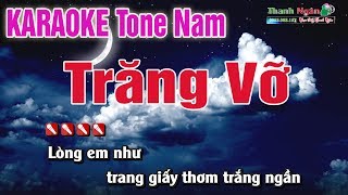 Trăng Vỡ Karaoke Tone Nam 8795  Nhạc Sống Thanh Ngân [upl. by Sirrot681]