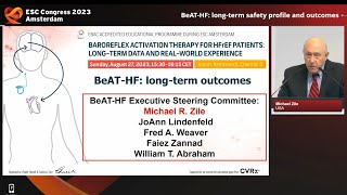 ESC 2023 BeATHF Long term outcomes by Dr Michael R Zile [upl. by Eineeuq]