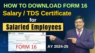 Salary Certificate Download  How to Download Form 16  Salary Certificate  Form 16  16a  itr [upl. by Ardella]