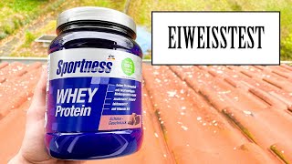 DM Sportness  Whey Protein Schoko  EIWEIßTEST [upl. by Anitrebla]