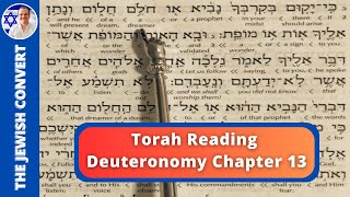 Deuteronomy Chapter 13  Torah Reading in Hebrew with English Translation  TORAH STUDY [upl. by Elleval]