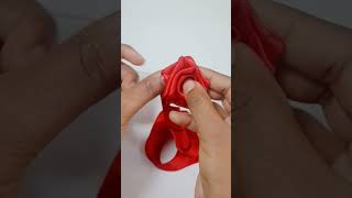 Rose Making With Ribbon diy craft rose flowers viralshortsShilpascreativity [upl. by Asyen255]