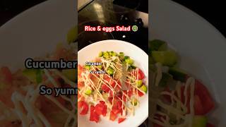 🇨🇦 healthy food  eggs 🥚 rice salad food cooking fypシ゚ [upl. by Oicnerolf401]