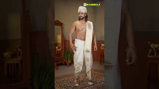 Unique Dhoti drape ✨❤️WeddingOutfit idea for the grooming [upl. by Nedah758]