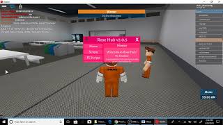 roblox prison life exploiting with rose hub OMG [upl. by Llerdnam827]