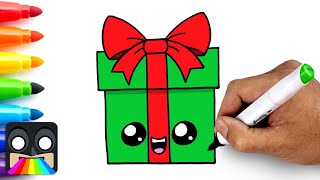 How To Draw Funny Christmas Present [upl. by Sulakcin]