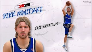 Dirk Nowitzki Face Creation NBA 2K25 [upl. by Ssilem]