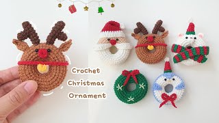 🎄Crochet Christmas Ornament Ring Tutorial [upl. by Gilba]