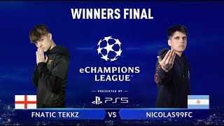 TEKKZ vs NICOLAS99FC  eChampions League Winners Final  FIFA 22 [upl. by Scever936]