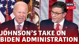 US News Live  Mike Johnson Slams Biden Administration Live  US Speaker Mike Johnson Live  N18L [upl. by Hallock]