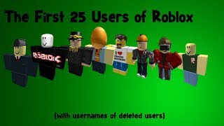 The First 25 Users of Roblox with usernames of terminated accounts [upl. by Pani]