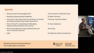 Maudsley Deprescribing Guidelines from publication to practice panel discussion [upl. by Brabazon]